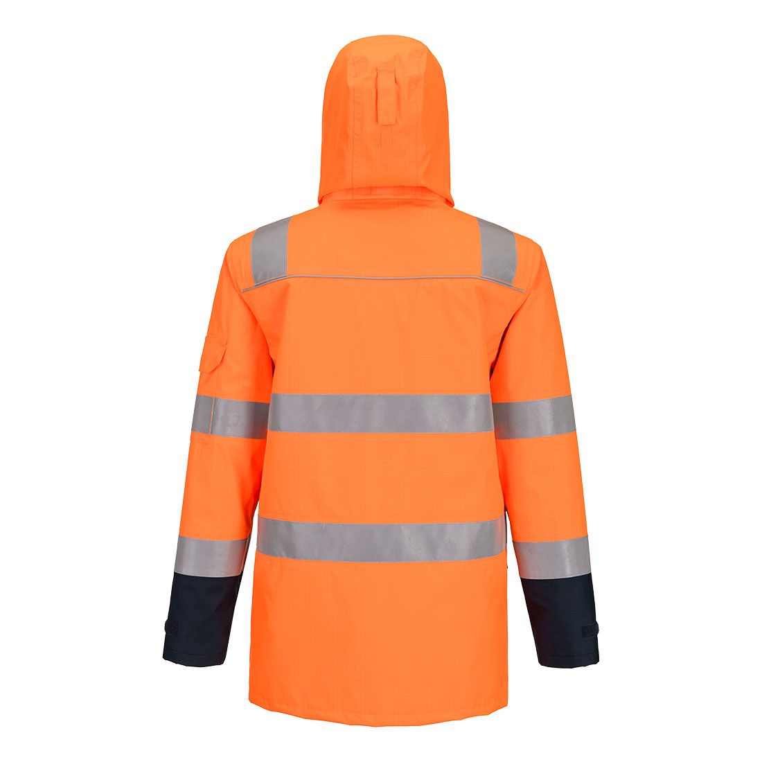 Portwest Bizflame Rain+ HV Vlamvertragend Multi-norm Jack FR605 Hi-Vis Vlamboog oranje-marineblauw(ON)