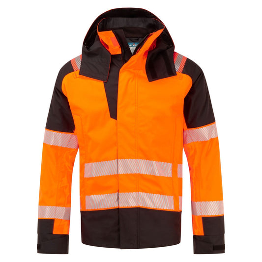 Portwest PW3 Vlamvertragend Multi-norm Winterjas FR606 vlamvertragend Modaflame regen Hi-Vis oranje-zwart(OB)