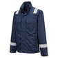 Portwest Jas FR609 stralingswarmte convectie contacthitte Klasse 2 lasbescherming marineblauw(NA)
