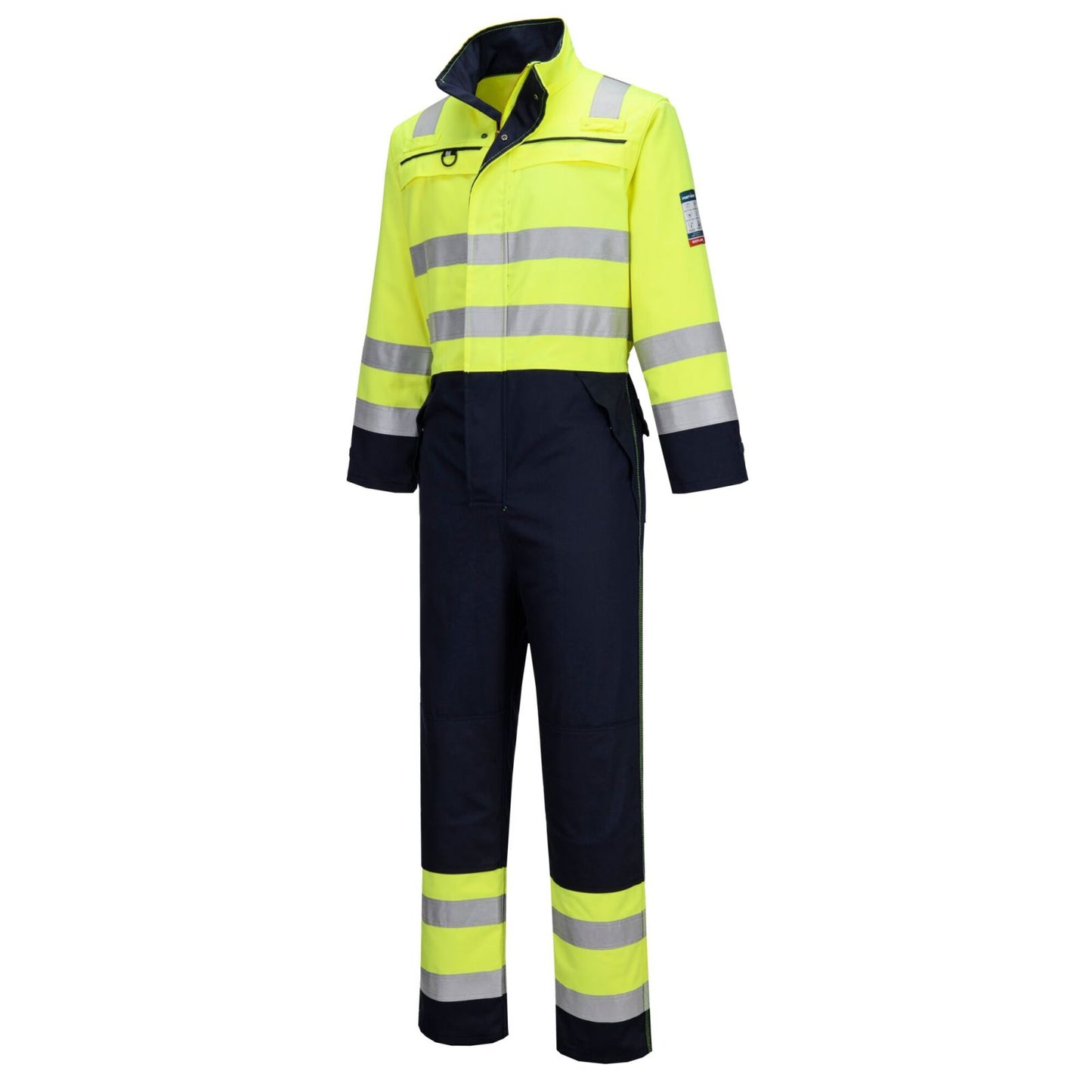 Portwest Bizflame Overalls FR60 Multinorm HiVis geel-marineblauw(YN)