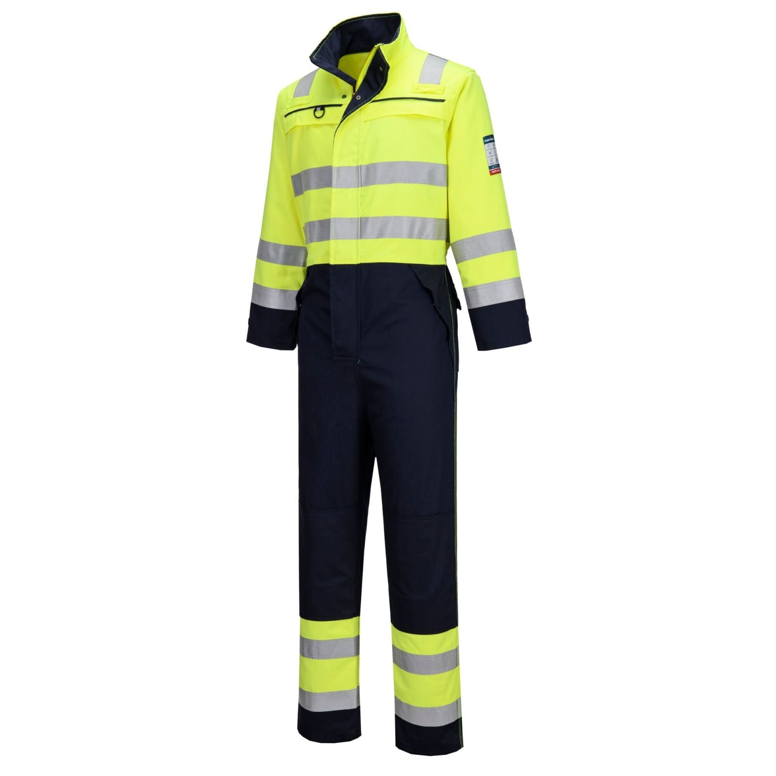 Portwest Bizflame Overalls FR60 Multinorm HiVis geel-marineblauw(YN)