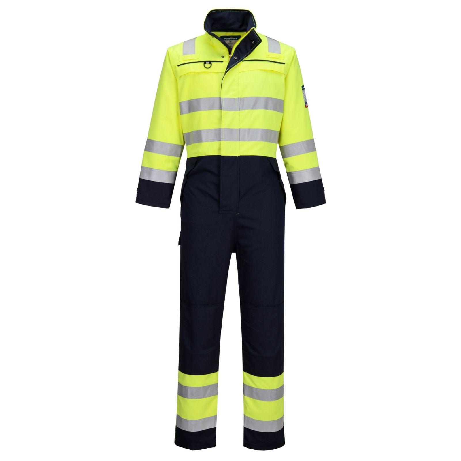 Portwest Bizflame Overalls FR60 Multinorm HiVis geel-marineblauw(YN)