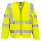 Portwest Bizflame Vest HV Vlamvertragend Multi-norm Veiligheidsvest FR616 Bizflame Hi-Vis FR lange mouwen rits geel(YE)
