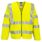 Portwest Bizflame Vest HV Vlamvertragend Multi-norm Veiligheidsvest FR616 Bizflame Hi-Vis FR lange mouwen rits geel(YE)