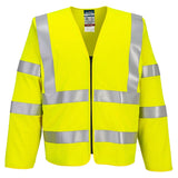 Portwest Bizflame Vest HV Vlamvertragend Multi-norm Veiligheidsvest FR616 Bizflame Hi-Vis FR lange mouwen rits geel(YE)