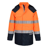 Portwest Bizflame Rain+ HV Vlamvertragend Multi-norm Winterjack FR617 Hi-Vis Contrast FR oranje-marineblauw(ON)