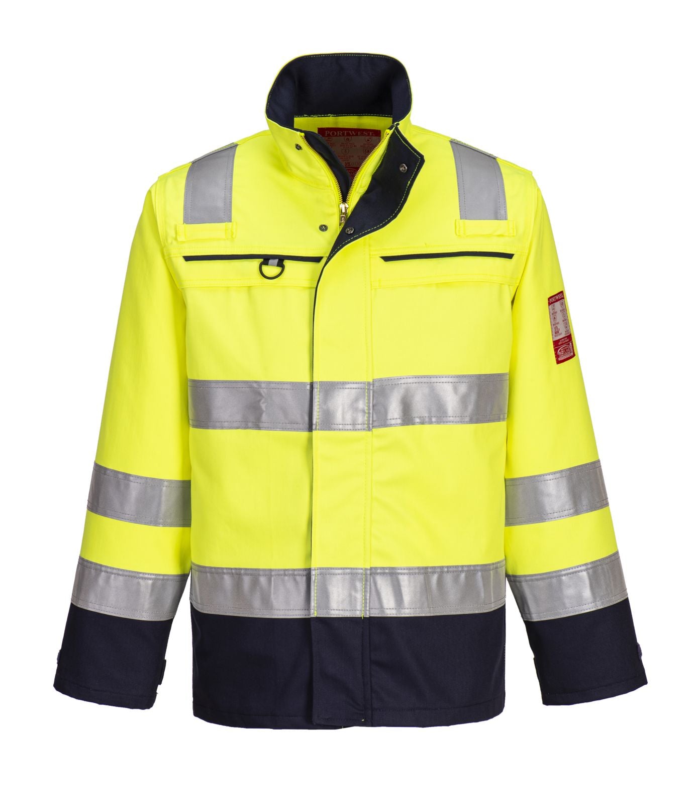 Portwest Bizflame Jassen FR61 Multinorm HiVis geel-marineblauw(YN)