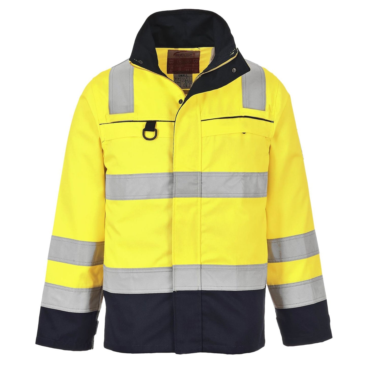 Portwest Bizflame Jassen FR61 Multinorm HiVis geel-marineblauw(YN)