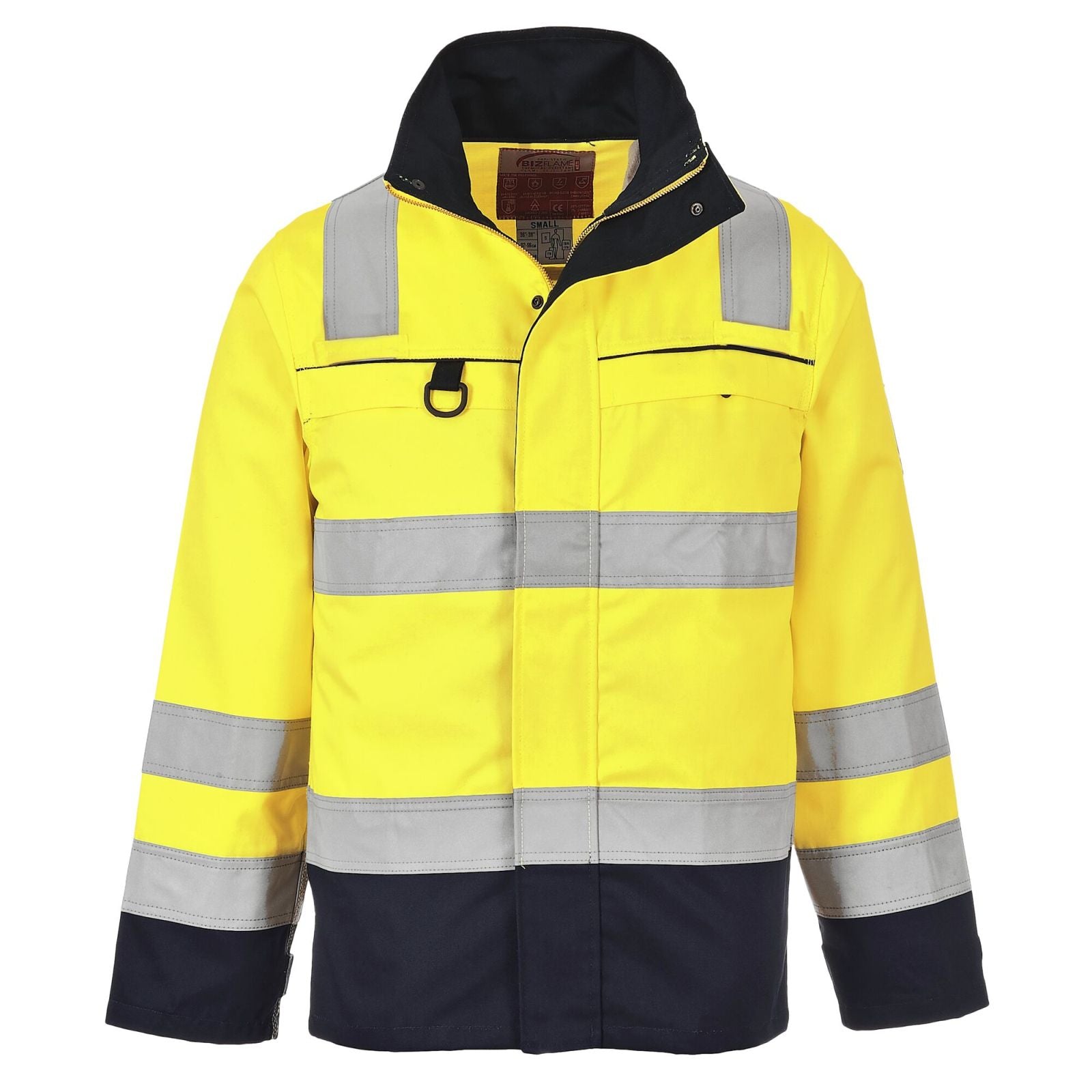 Portwest Bizflame Jassen FR61 Multinorm HiVis geel-marineblauw(YN)