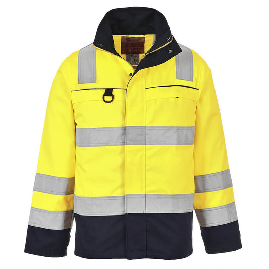 Portwest Bizflame Jassen FR61 Multinorm HiVis geel-marineblauw(YN)