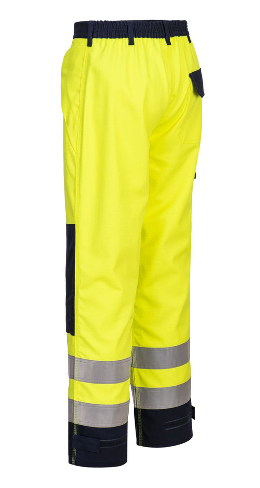 Portwest Bizflame Broeken FR62 Multinorm HiVis geel-marineblauw(YN)