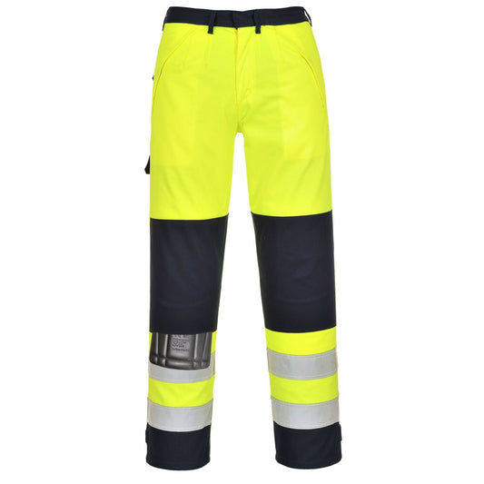 Portwest Bizflame Broeken FR62 Multinorm HiVis geel-marineblauw(YN)