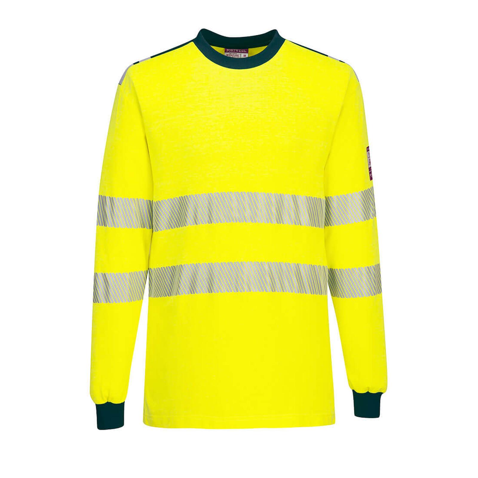 Portwest T-shirts FR701 geel-marineblauw(YN)
