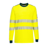 Portwest T-shirts FR701 geel-marineblauw(YN)