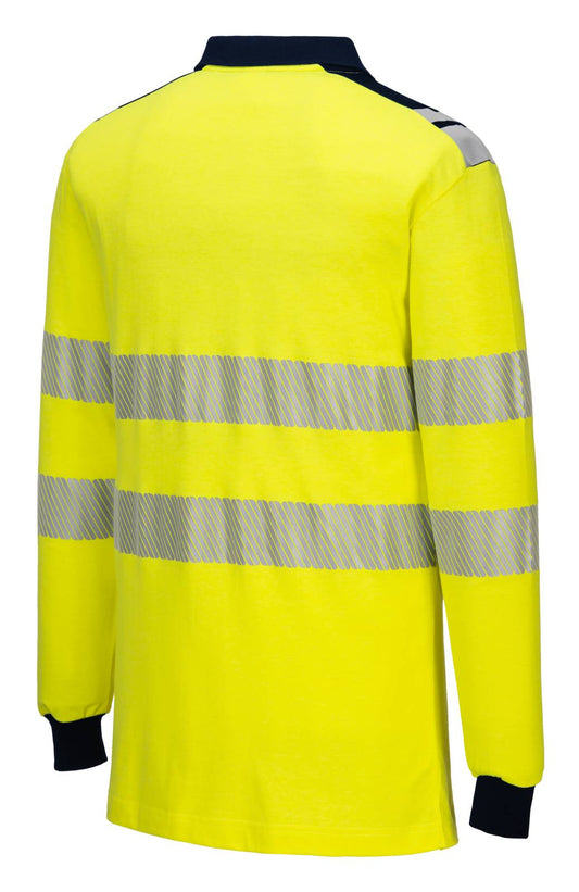 Portwest Polo's FR702 geel-marineblauw(YN)