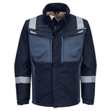 Portwest WX3 Vlamvertragend Multi-norm Jas FR704 FR Modaflame Softshell marineblauw(NV)