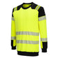 Portwest PW3 Vlamvertragend Multi-norm Sweatshirt FR707 Modaflame gebreid Hi-Vis FR geel-zwart(YB)