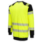 Portwest PW3 Vlamvertragend Multi-norm Sweatshirt FR707 Modaflame gebreid Hi-Vis FR geel-zwart(YB)