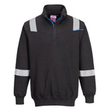 Portwest WX3 sweatshirt FR710 vlamvertragend HiVis zwart(BK)