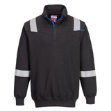 Portwest WX3 sweatshirt FR710 vlamvertragend HiVis zwart(BK)