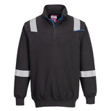 Portwest WX3 sweatshirt FR710 vlamvertragend HiVis zwart(BK)