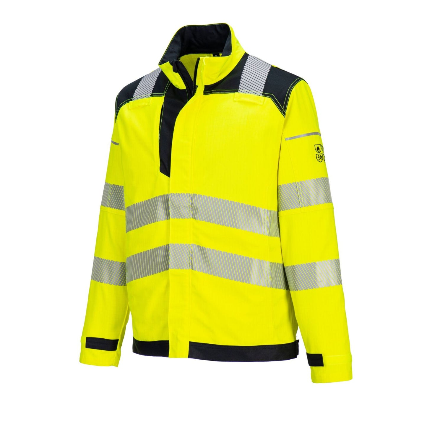 Portwest PW3 FR Werkjack FR714 Hi-Vis  vlamwerend antistatisch geel-zwart(YB)