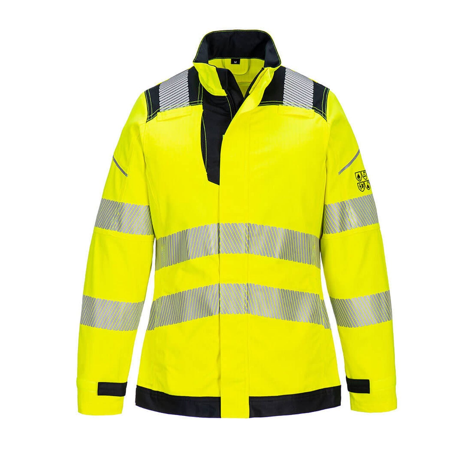 Portwest PW3 FR Werkjack FR715 dames Hi-Vis vlamvertragend antistatisch geel-zwart(YB)
