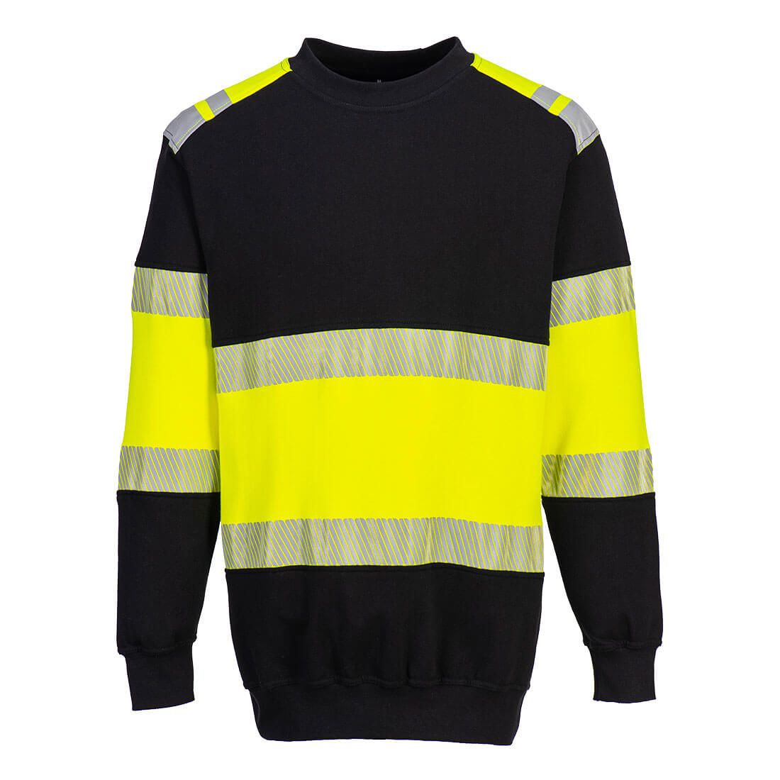Portwest PW3 FR Sweatshirt FR716 HiVis vlamwerend Klasse 1 antistatisch geel-zwart(YB)
