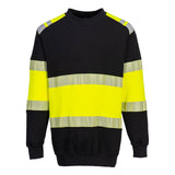 Portwest PW3 FR Sweatshirt FR716 HiVis vlamwerend Klasse 1 antistatisch geel-zwart(YB)