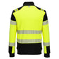 Portwest PW3 Vlamvertragend Multi-norm Sweatshirt FR717 Modaflame gebreid Hi-Vis FR rits geel-zwart(YB)