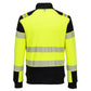 Portwest PW3 Vlamvertragend Multi-norm Sweatshirt FR717 Modaflame gebreid Hi-Vis FR rits geel-zwart(YB)