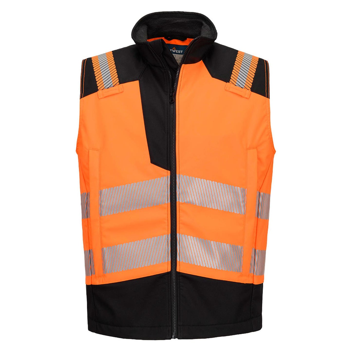 Portwest PW3 Vlamvertragend Multi-norm Gilet FR719 Modaflame softshell Hi-Vis Multi-Norm FR oranje-zwart(OB)