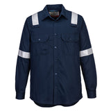 Portwest Bizflame Plus FR Overhemd FR720 lichtgewicht antistatisch reflectie vlamvertragend marineblauw(NA)