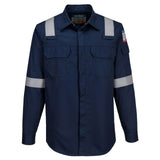 Portwest Bizflame Plus FR Overhemd FR720 lichtgewicht antistatisch reflectie vlamvertragend marineblauw(NA)