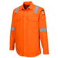 Portwest Bizflame Plus FR Overhemd FR720 lichtgewicht antistatisch reflectie vlamvertragend oranje(OR)