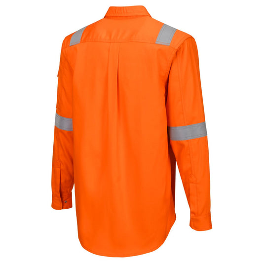 Portwest Bizflame Plus FR Overhemd FR720 lichtgewicht antistatisch reflectie vlamvertragend oranje(OR)