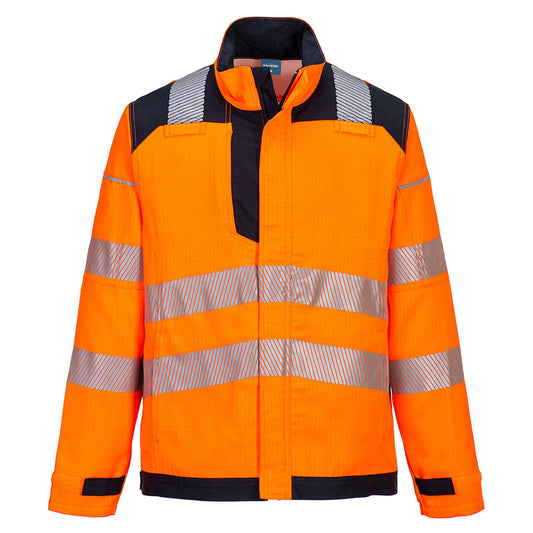 Portwest PW3 Vlamvertragend Multi-norm PW3 Vlamvertragende Modaflame  Hi-Vis werkjack  FR722 oranje-marineblauw(ON)