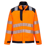 Portwest PW3 Vlamvertragend Multi-norm PW3 Vlamvertragende Modaflame  Hi-Vis werkjack  FR722 oranje-marineblauw(ON)