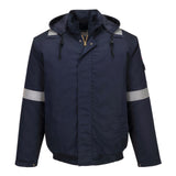 Portwest Bizflame Work+ Vlamvertragend Multi-norm Bomberjack FR731 FR geïsoleerd donker marineblauw(NV)
