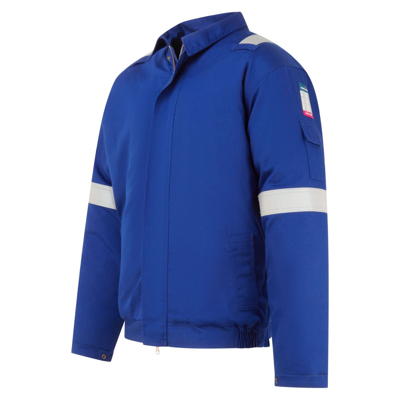 Portwest Bizflame Work+ Vlamvertragend Multi-norm Bomberjack FR731 FR geïsoleerd koningsblauw(RB)