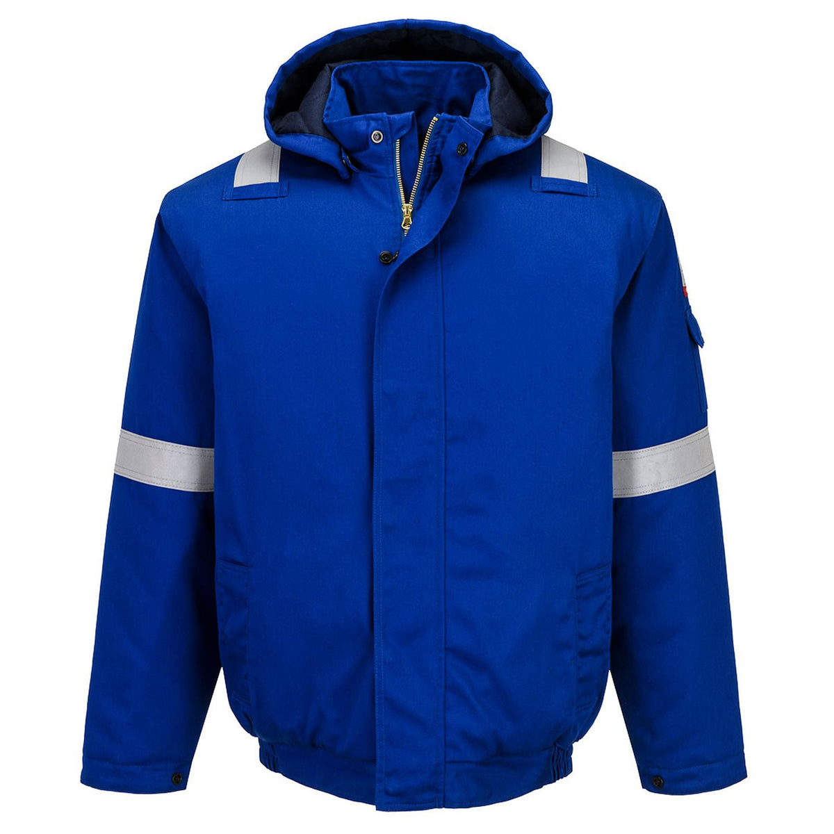 Portwest Bizflame Work+ Vlamvertragend Multi-norm Bomberjack FR731 FR geïsoleerd koningsblauw(RB)