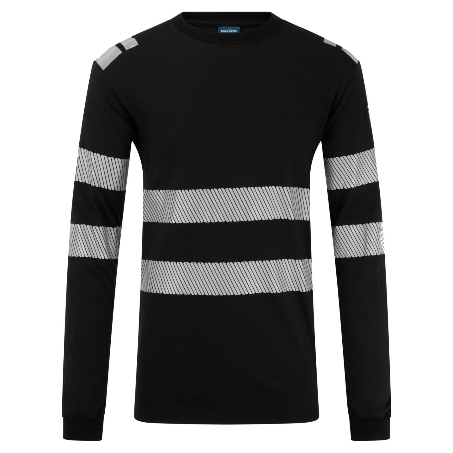Portwest PW3 FR T-Shirt FR732 gebreid Modaflame vlamwerend antistatisch zwart(BK)