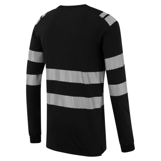 Portwest PW3 FR T-Shirt FR732 gebreid Modaflame vlamwerend antistatisch zwart(BK)