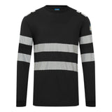 Portwest PW3 FR T-Shirt FR732 gebreid Modaflame vlamwerend antistatisch zwart(BK)