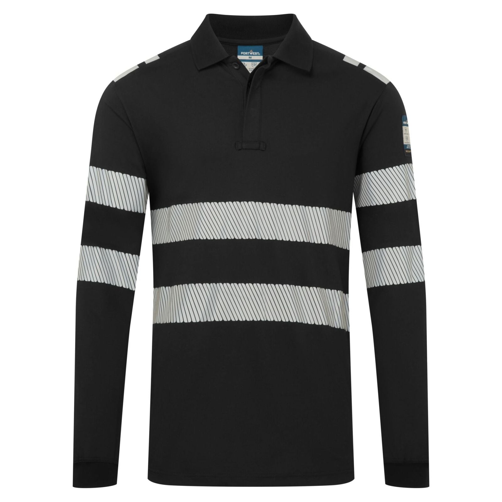 Portwest PW3 Vlamvertragend Multi-norm Poloshirt FR733 Modaflame vlamwerend zwart(BK)