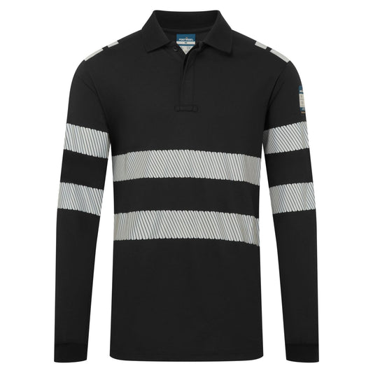 Portwest PW3 Vlamvertragend Multi-norm Poloshirt FR733 Modaflame vlamwerend zwart(BK)