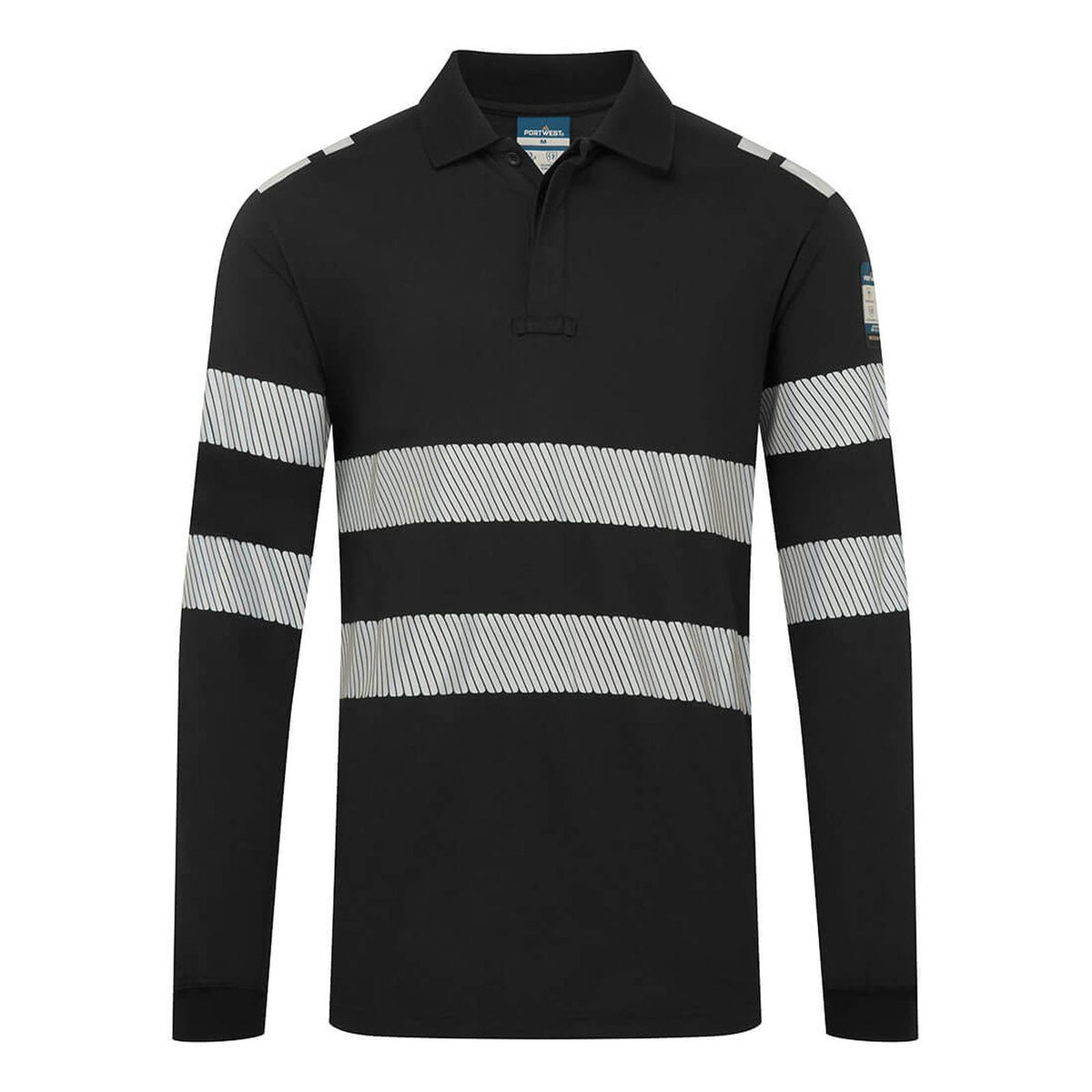 Portwest PW3 Vlamvertragend Multi-norm Poloshirt FR733 Modaflame vlamwerend zwart(BK)
