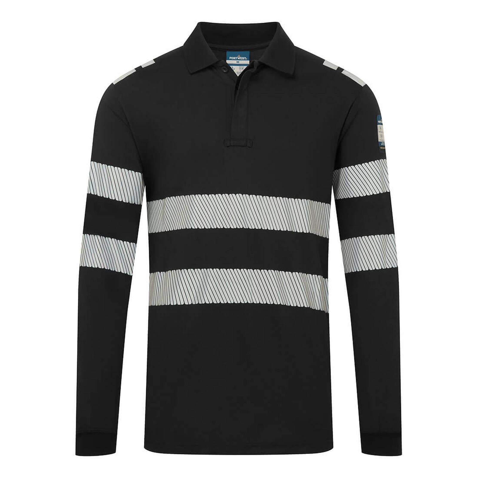 Portwest PW3 Vlamvertragend Multi-norm Poloshirt FR733 Modaflame vlamwerend zwart(BK)