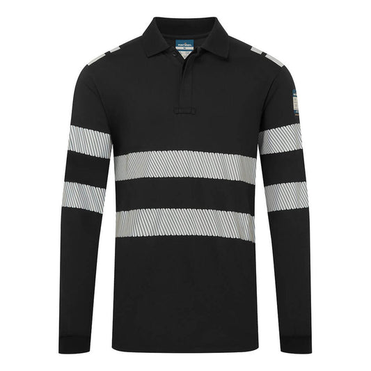 Portwest PW3 Vlamvertragend Multi-norm Poloshirt FR733 Modaflame vlamwerend zwart(BK)