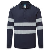 Portwest PW3 Vlamvertragend Multi-norm Poloshirt FR733 Modaflame lange mouw donker marineblauw(NV)